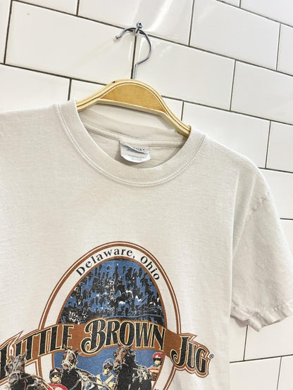 vintage 00s little brown jug horse racing graphic tee - good market thrift store