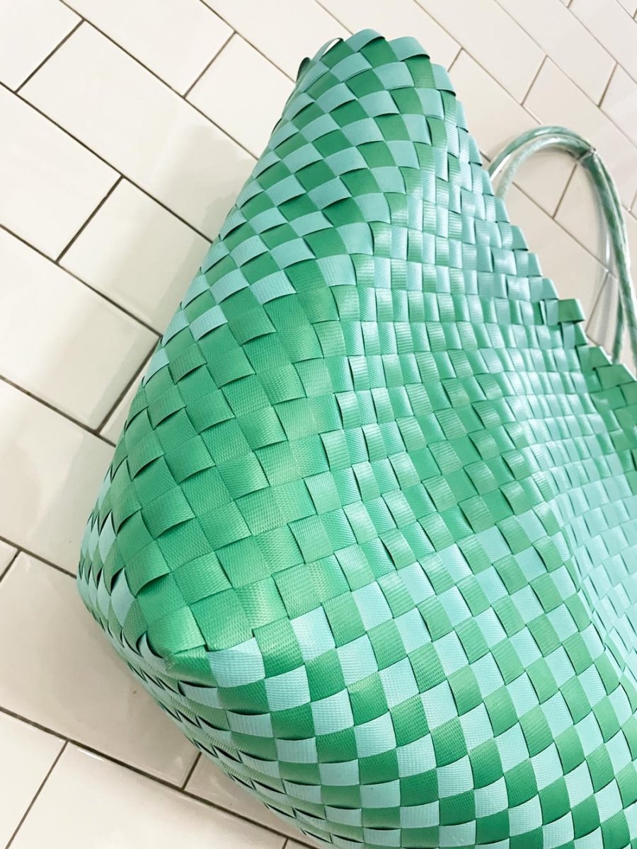 woven basket beach tote - good market thrift store