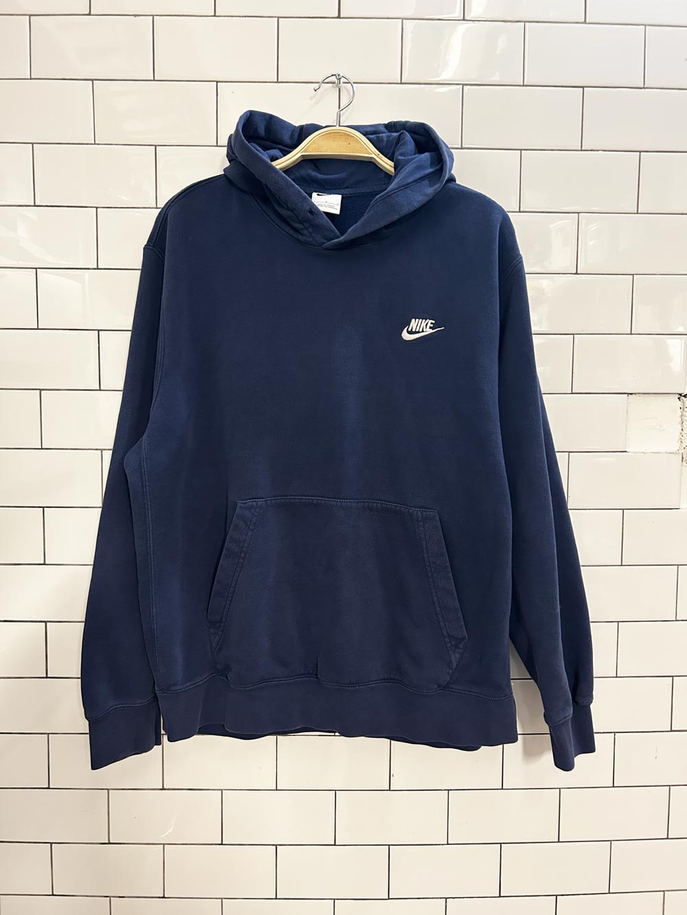 nike classic stacked check hoodie - good market thrift store