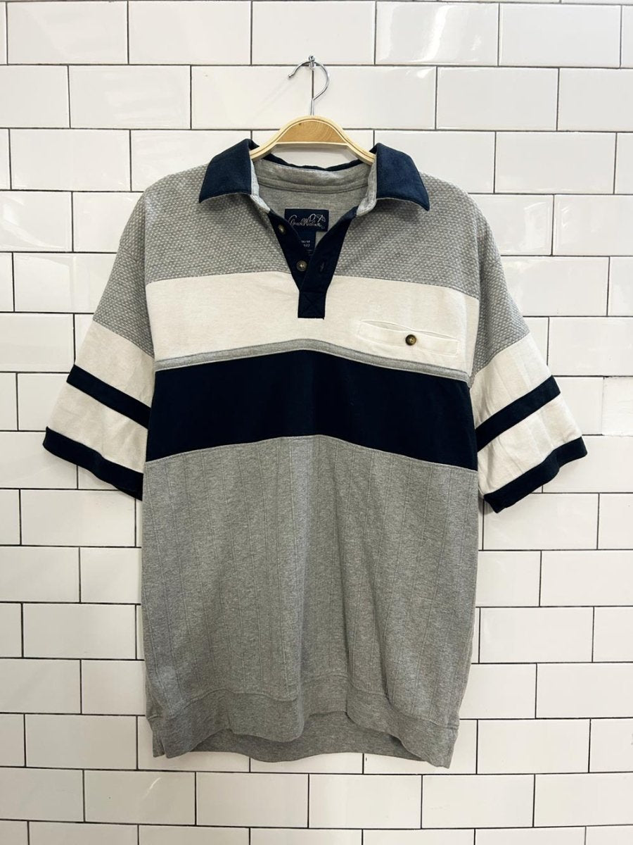 vintage arnold palmer big stripe polo - good market thrift store