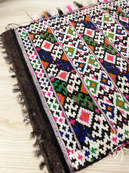 vintage moroccan wool kilim woven tapestry - good market thrift store