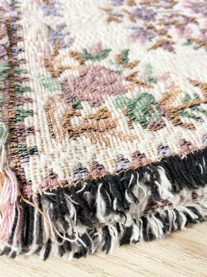 x4 vintage 00s floral woven placemats - good market thrift store