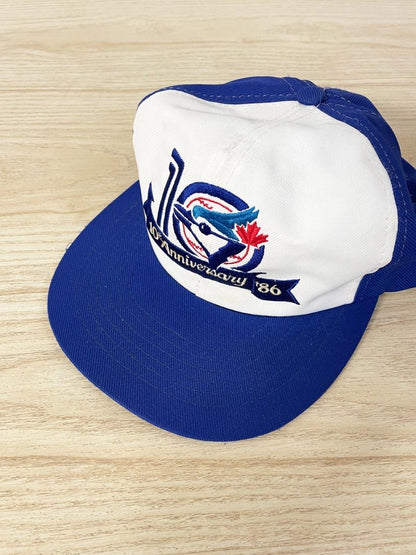 vintage 86 blue jays mlb snapback hat - good market thrift store