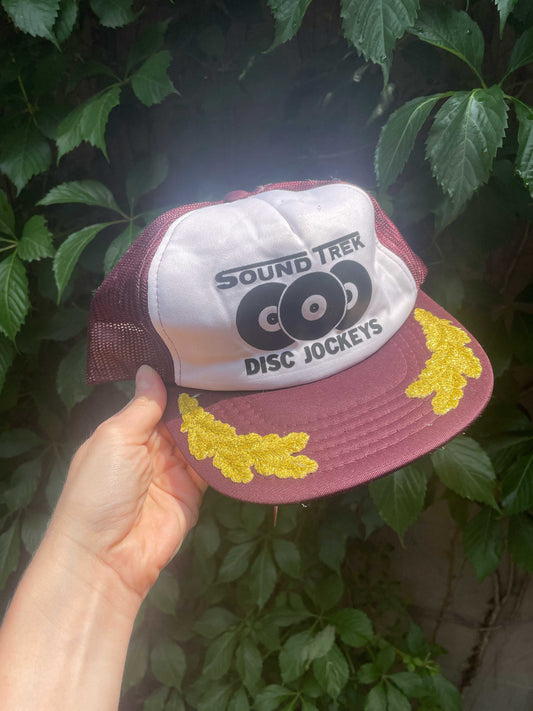 vintage sound trek disc jockeys trucker hat