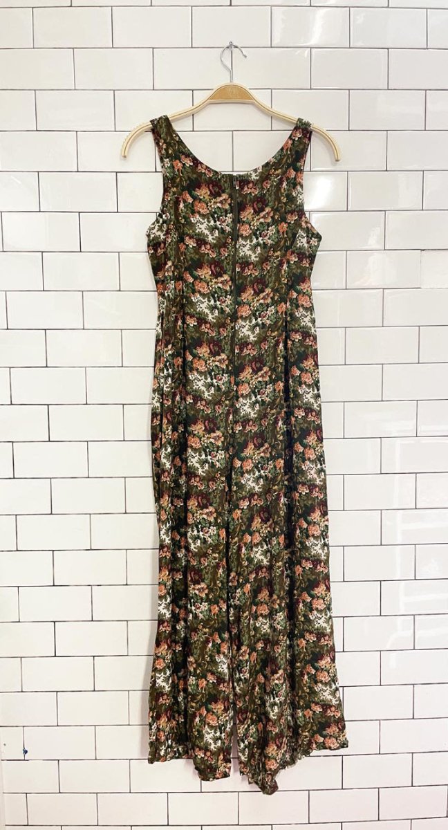 vintage 90s all that jazz floral wide leg jumpsuit | made in USA - good market thrift store