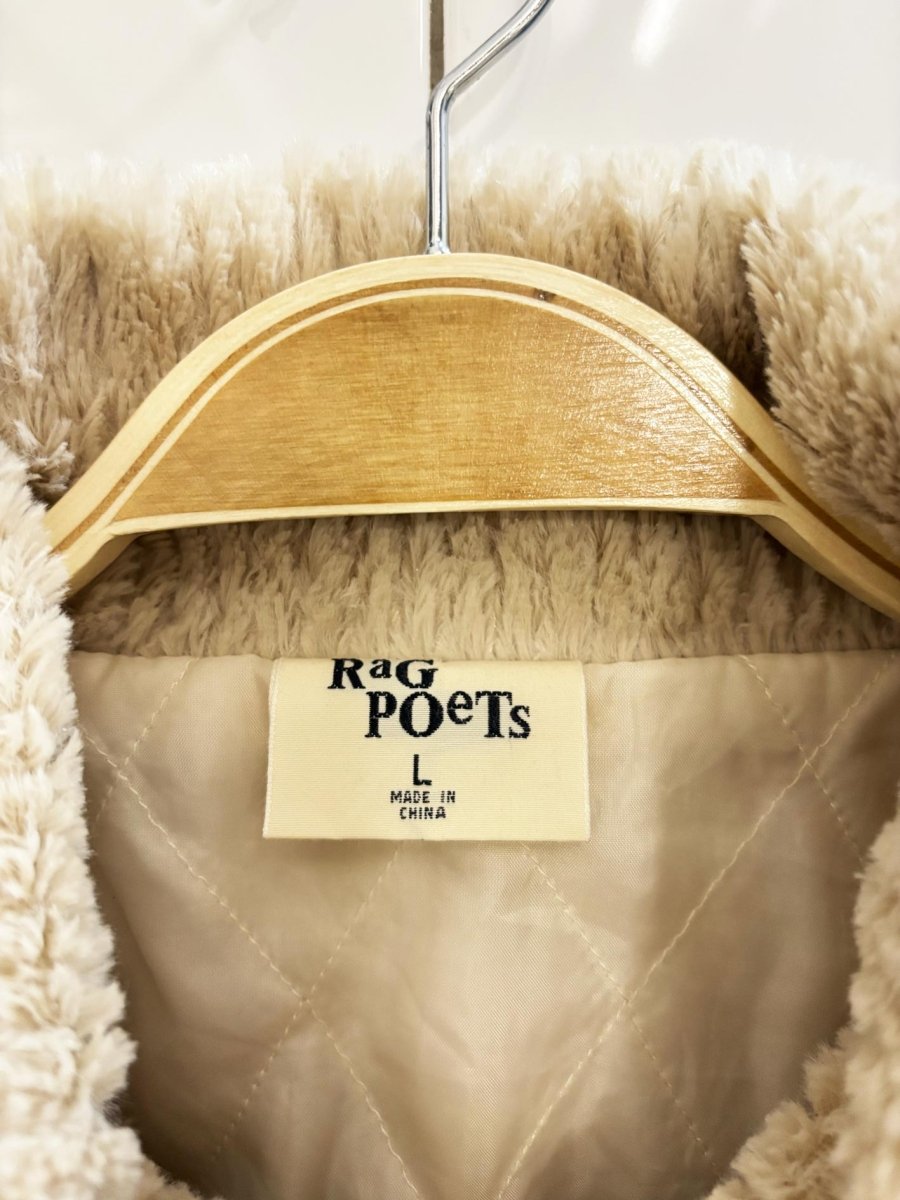 rag poets ribbed fleece trucker jacket - good market thrift store