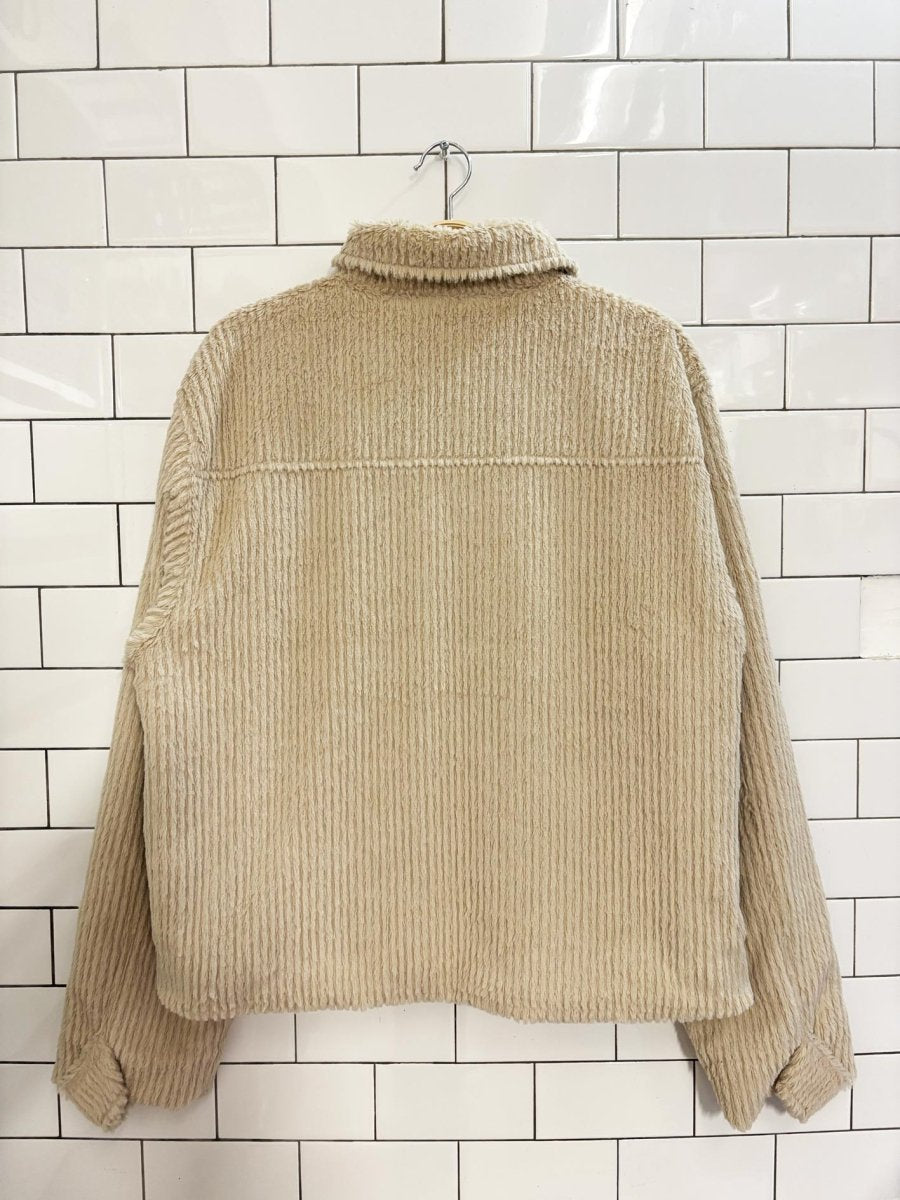 rag poets ribbed fleece trucker jacket - good market thrift store