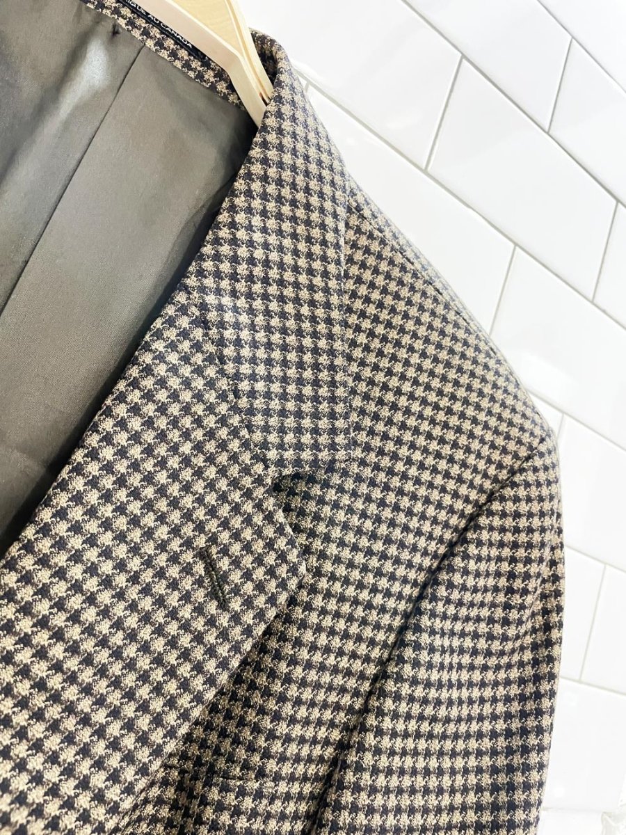 vintage shortens wool houndstooth blazer - good market thrift store