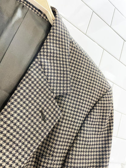 vintage shortens wool houndstooth blazer - good market thrift store