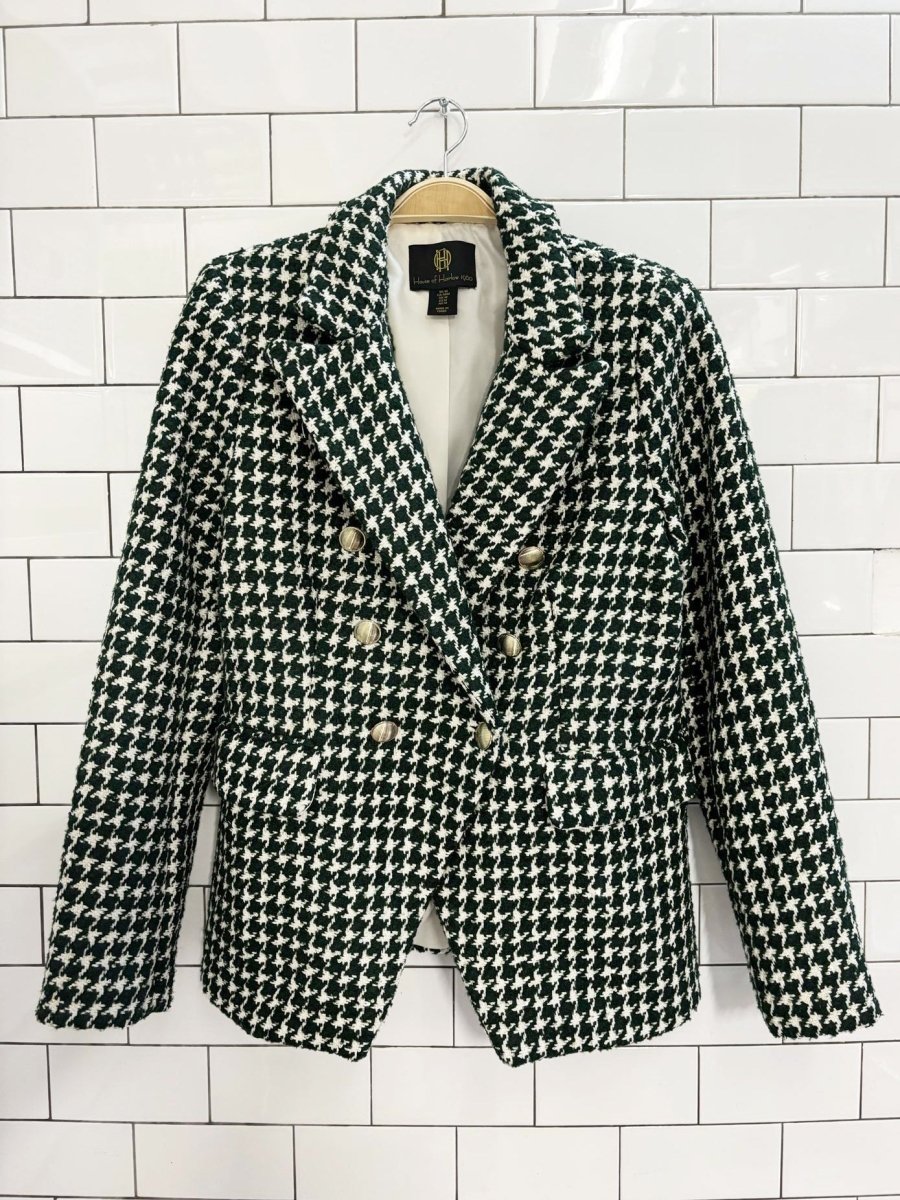 house of harlow 1960 houndstooth sequin blazer - good market thrift store