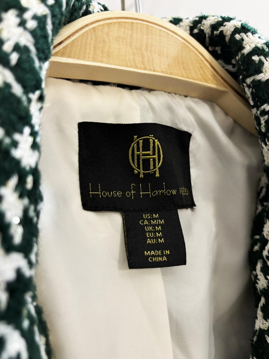 house of harlow 1960 houndstooth sequin blazer - good market thrift store