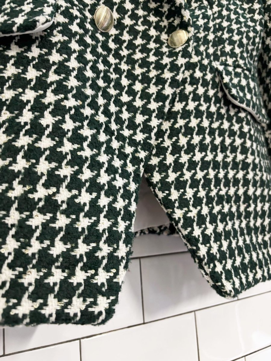 house of harlow 1960 houndstooth sequin blazer - good market thrift store