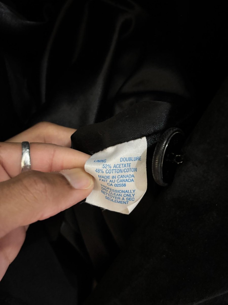 vintage danier leather + suede two tone belted trench coat - good market thrift store