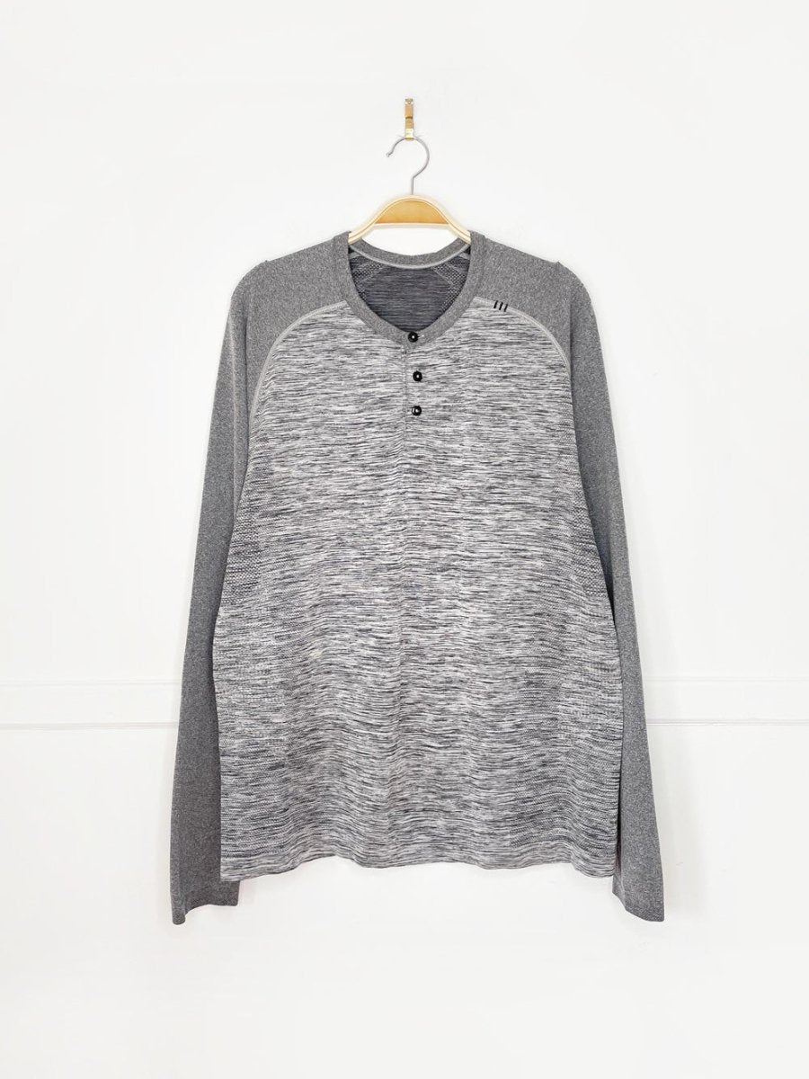 lululemon metal tech vent long sleeve henley - good market thrift store
