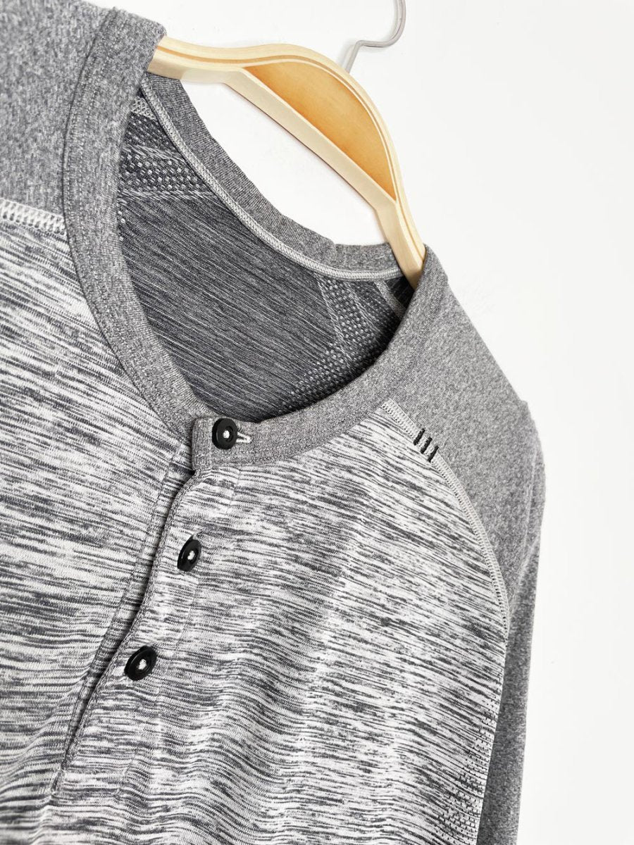 lululemon metal tech vent long sleeve henley - good market thrift store