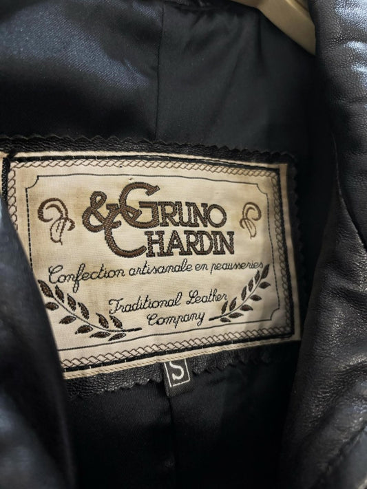 vintage 00s gruno & chardin butter leather minimal zip jacket - good market thrift store