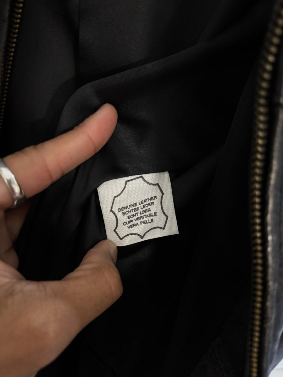 vintage 00s gruno & chardin butter leather minimal zip jacket - good market thrift store