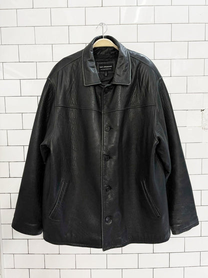 vintage 90s bod & christensen butter leather button down jacket - good market thrift store