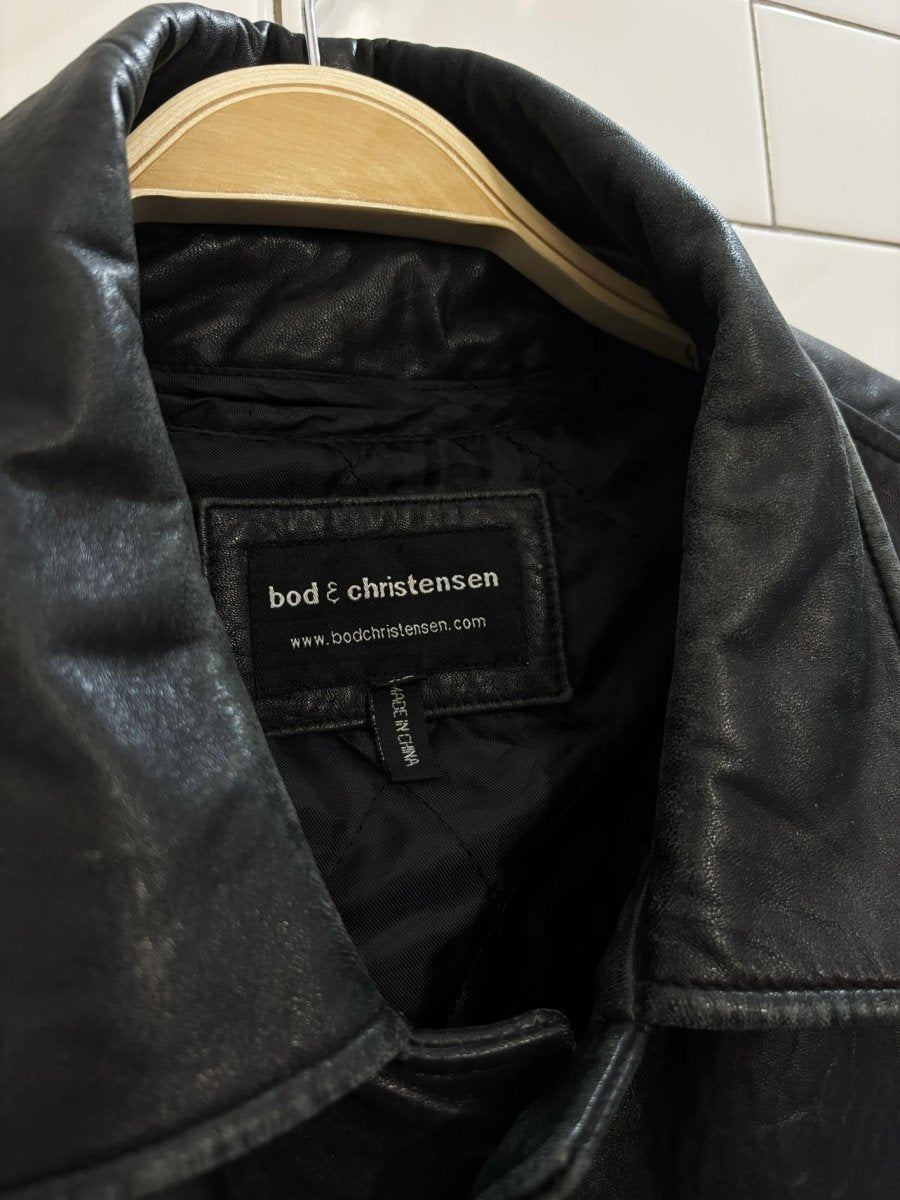 vintage 90s bod & christensen butter leather button down jacket - good market thrift store