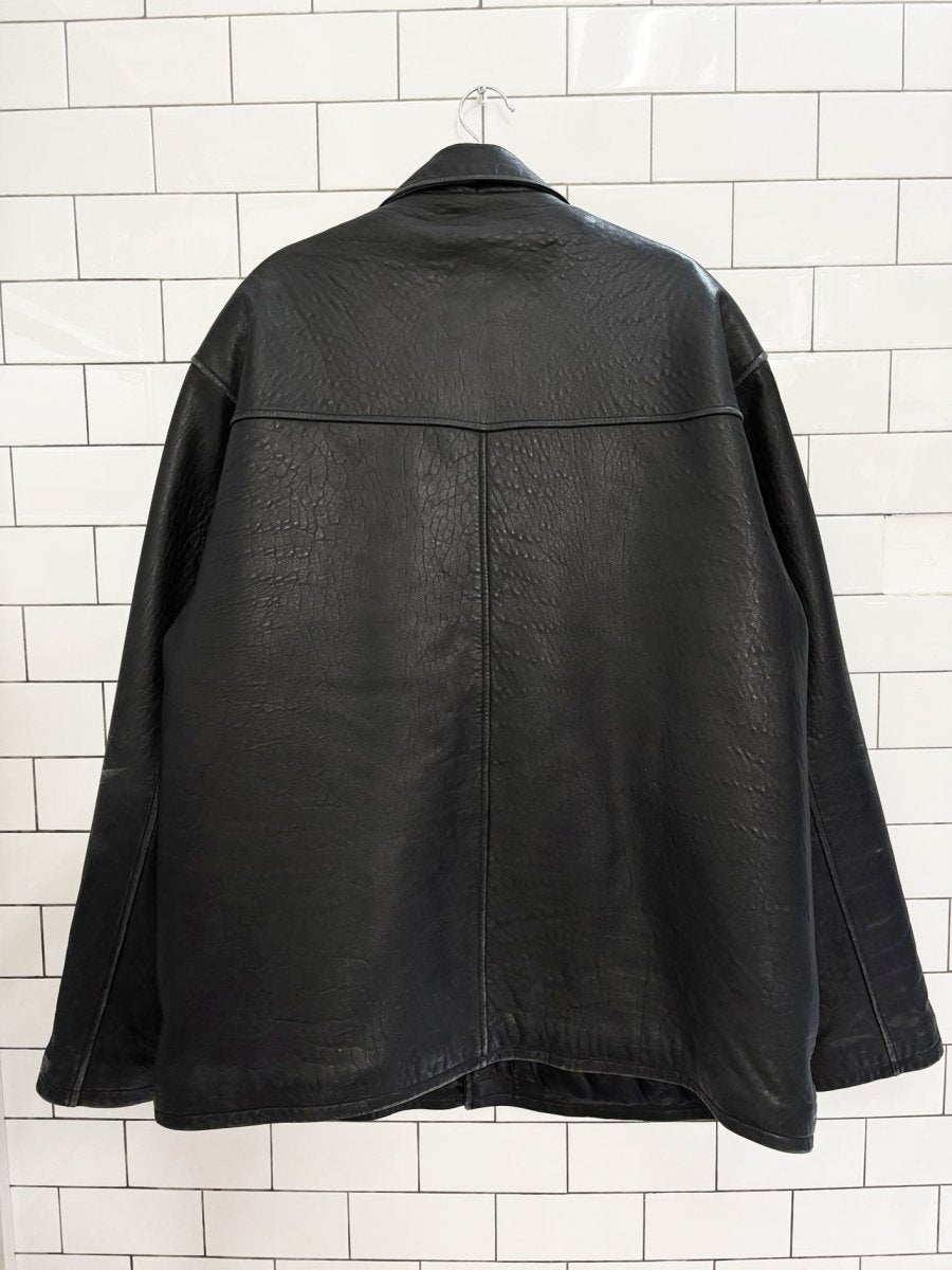 vintage 90s bod & christensen butter leather button down jacket - good market thrift store