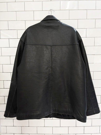 vintage 90s bod & christensen butter leather button down jacket - good market thrift store