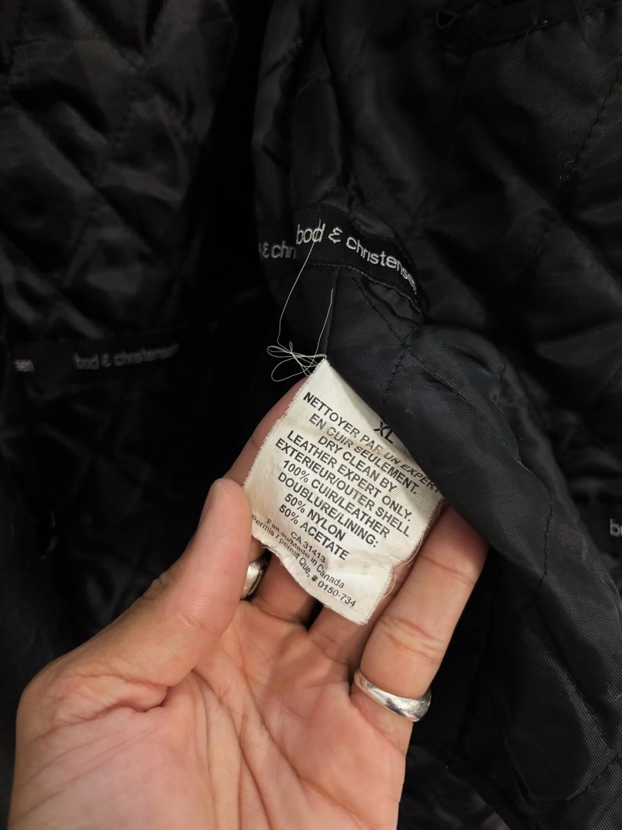 vintage 90s bod & christensen butter leather button down jacket - good market thrift store