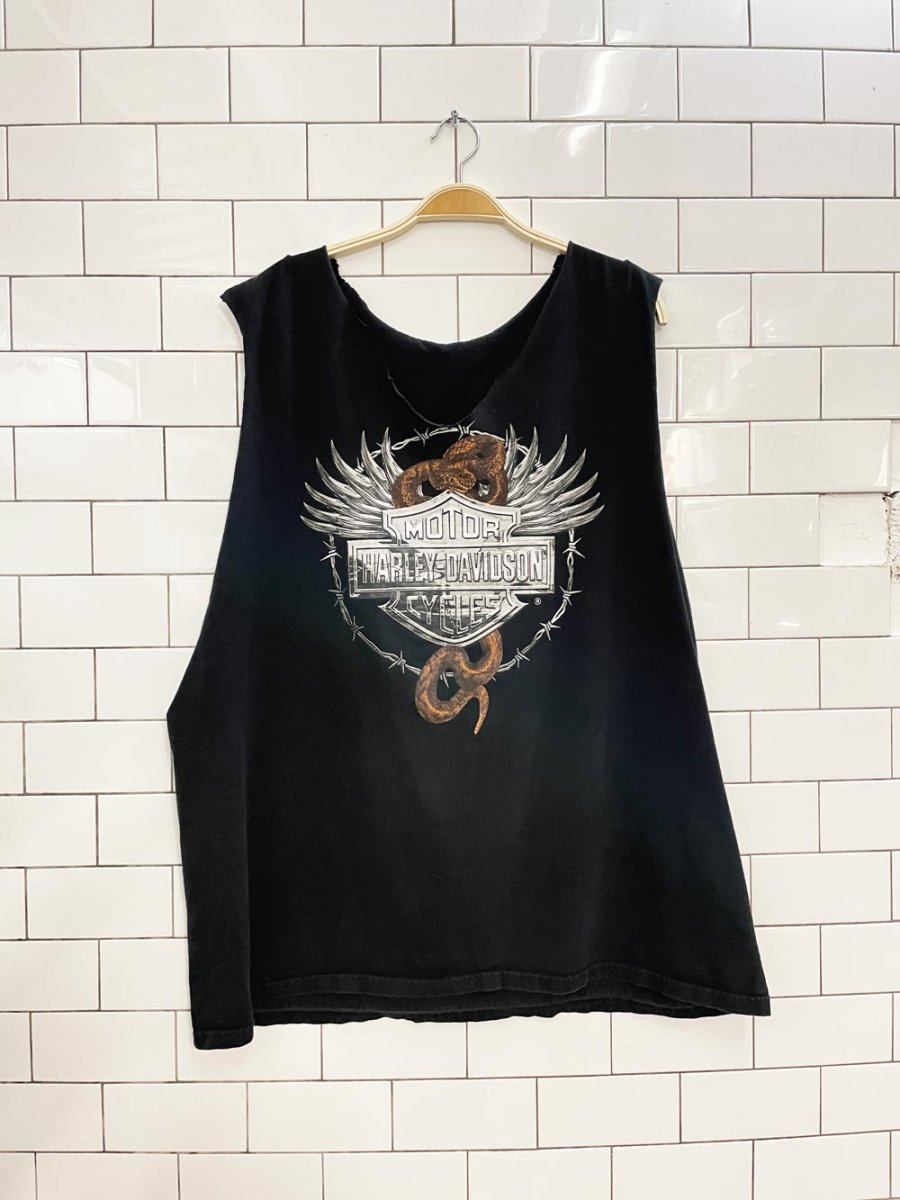 harley davison snake graphic tank - good market thrift store