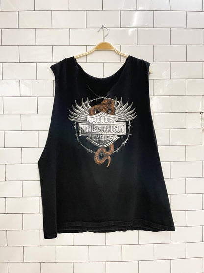 harley davison snake graphic tank - good market thrift store