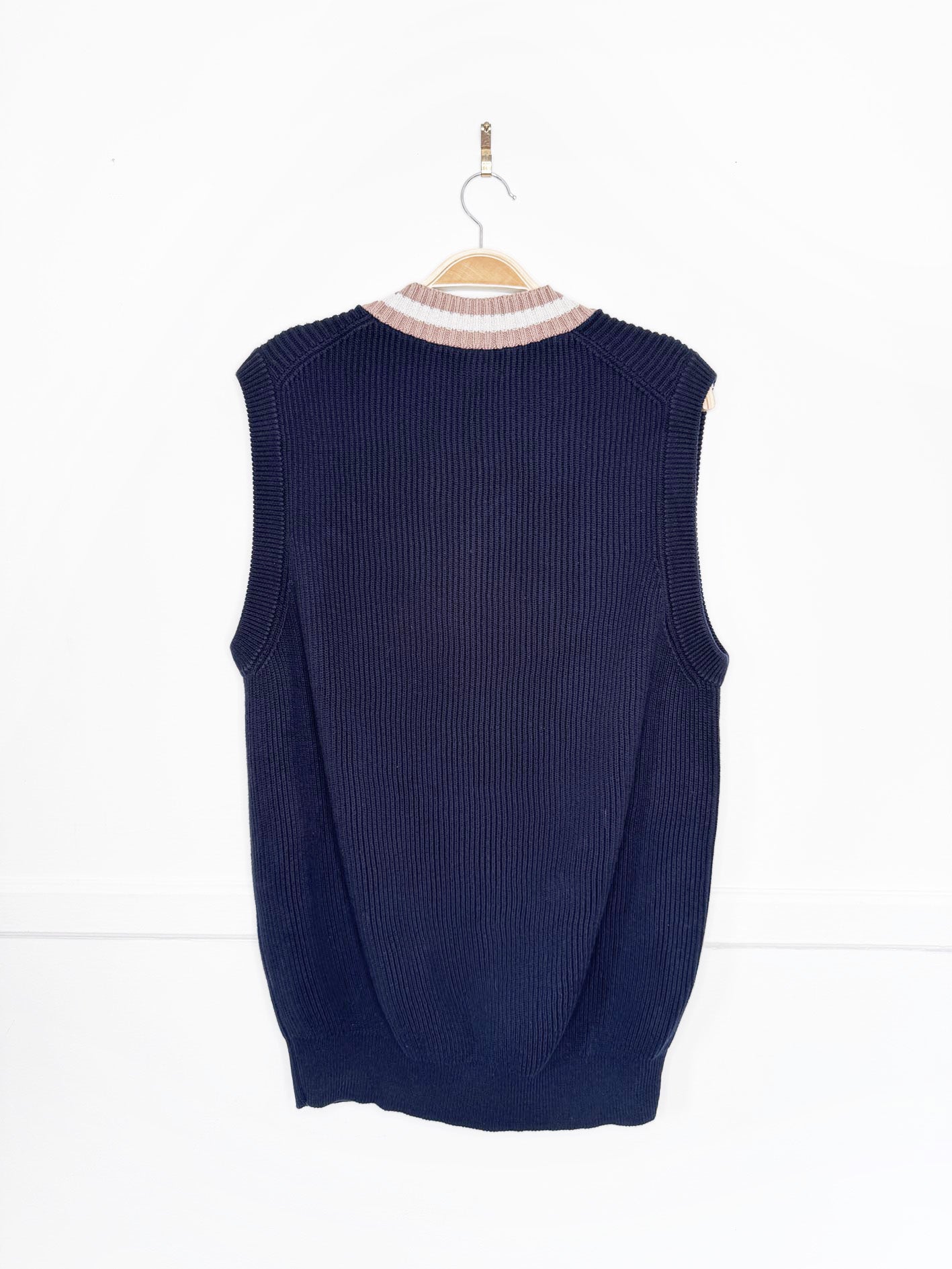 brunello cucinelli chunky cotton knit cricket vest | made in Italy