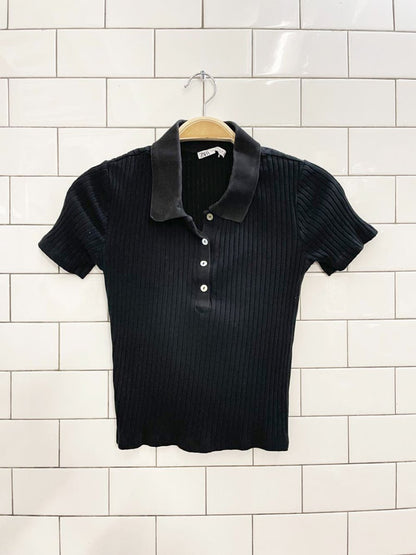 zara ribbed polo shirt - good market thrift store