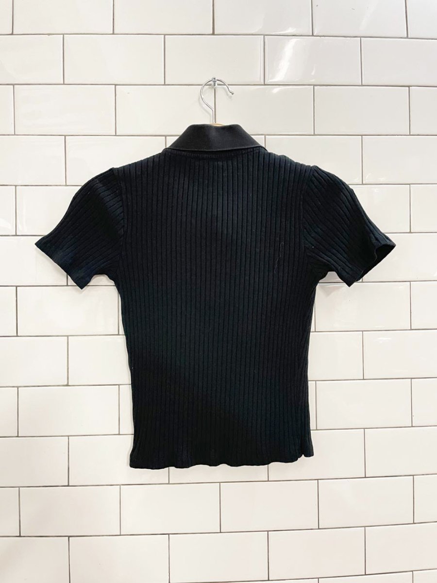 zara ribbed polo shirt - good market thrift store
