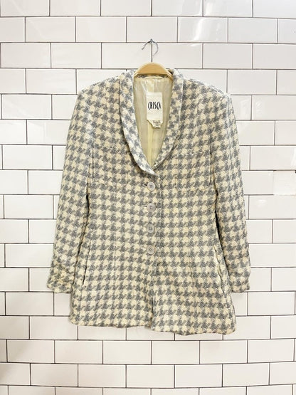 vintage 90s crisca large houndstooth suit set - good market thrift store