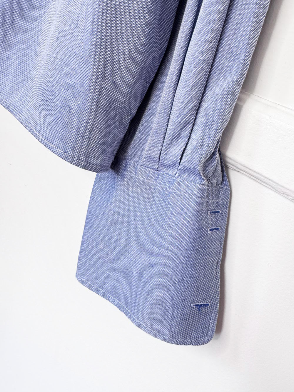 vintage oscar de la renta cropped french cuff full button shirt