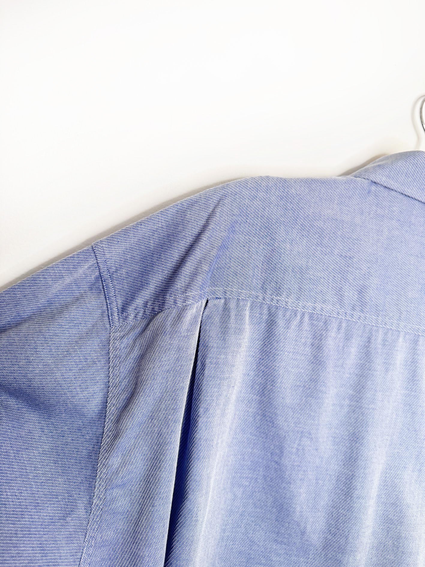 vintage oscar de la renta cropped french cuff full button shirt