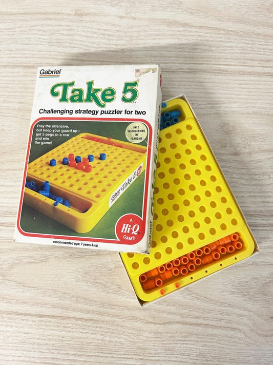 vintage 1977 take 5 puzzle game - good market thrift store