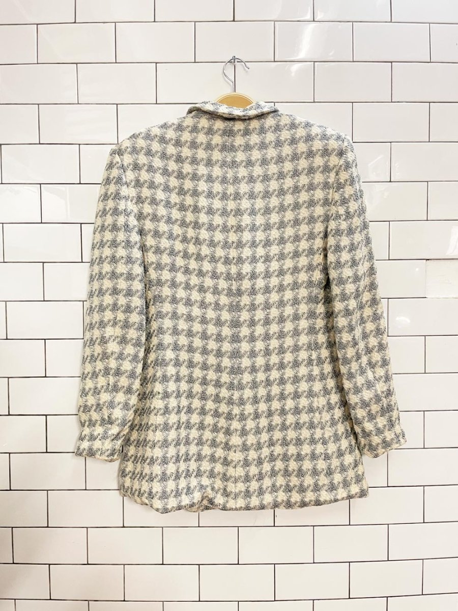 vintage 90s crisca large houndstooth suit set - good market thrift store