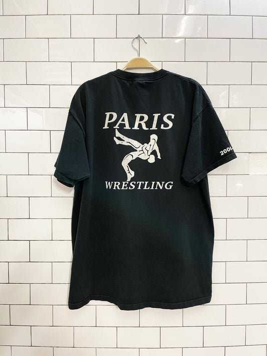 vintage 00s paris wrestling tee - good market thrift store