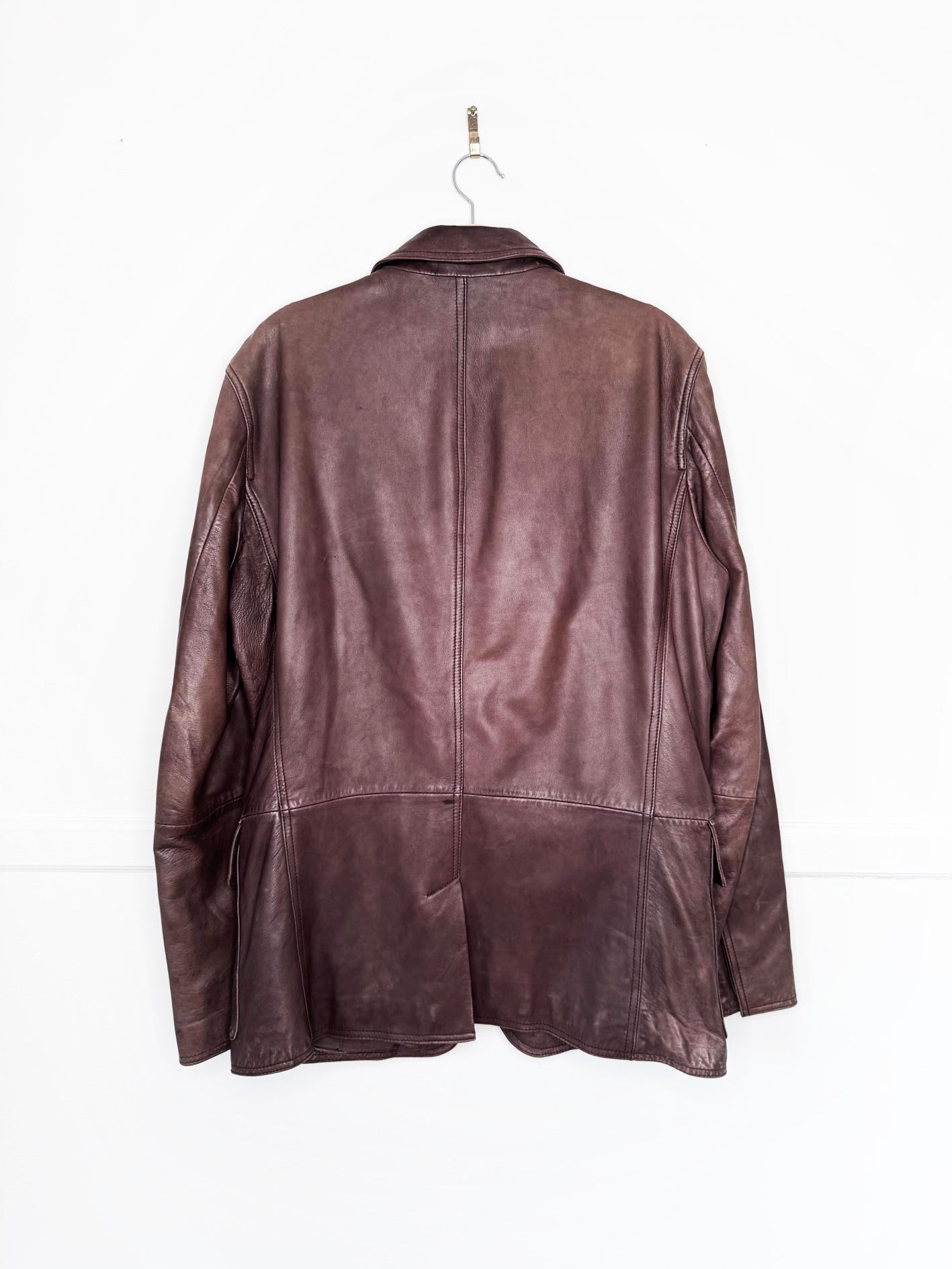john varvatos butter leather relaxed blazer | lambskin