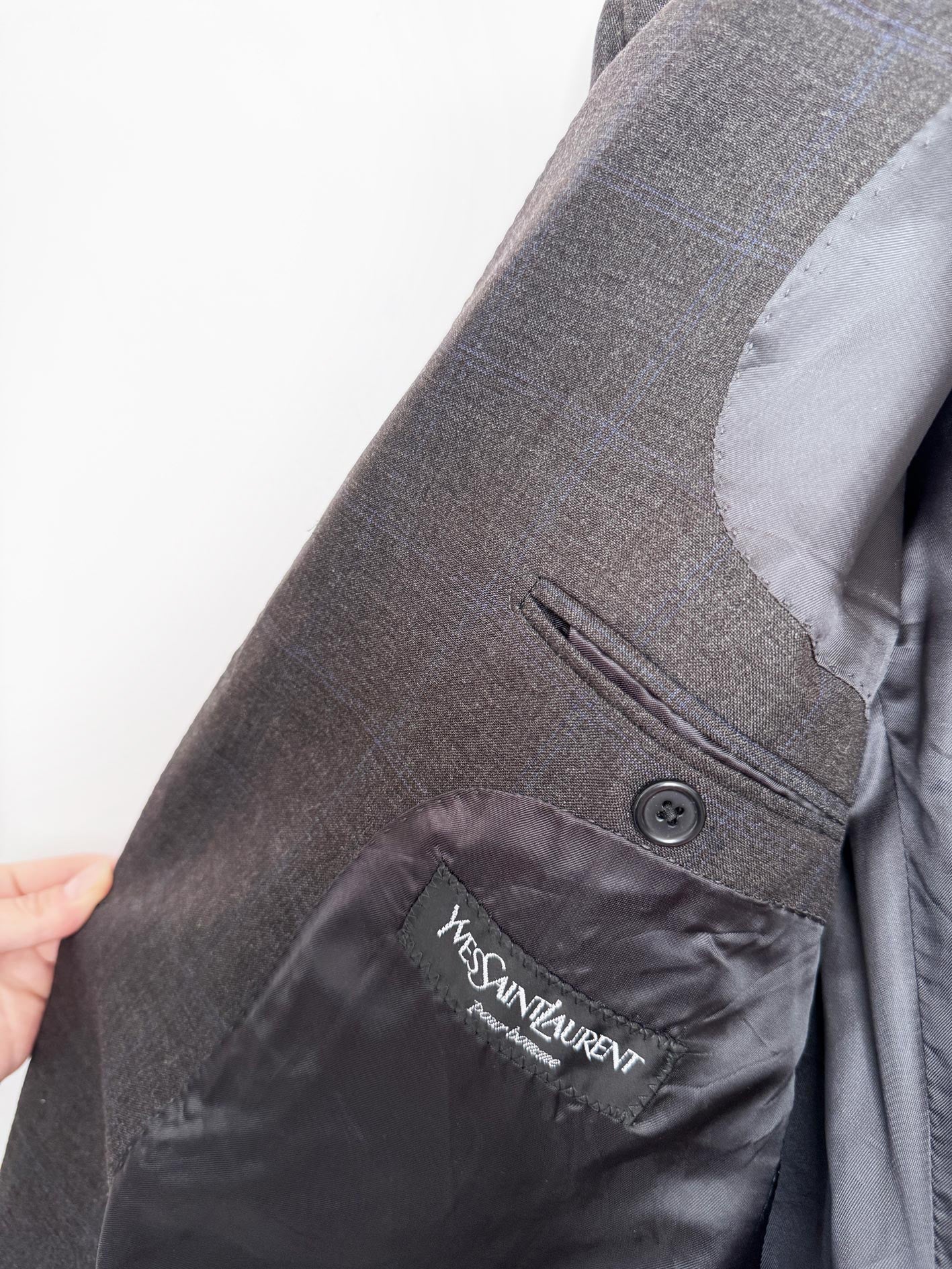 vintage YSL 100% wool windowpane blazer | made in Italy