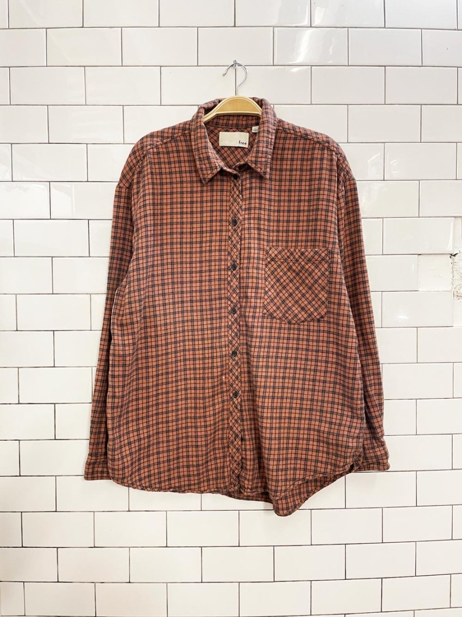 wilfred free flannel boyfriend shirt - good market thrift store