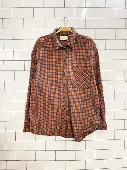 wilfred free flannel boyfriend shirt - good market thrift store