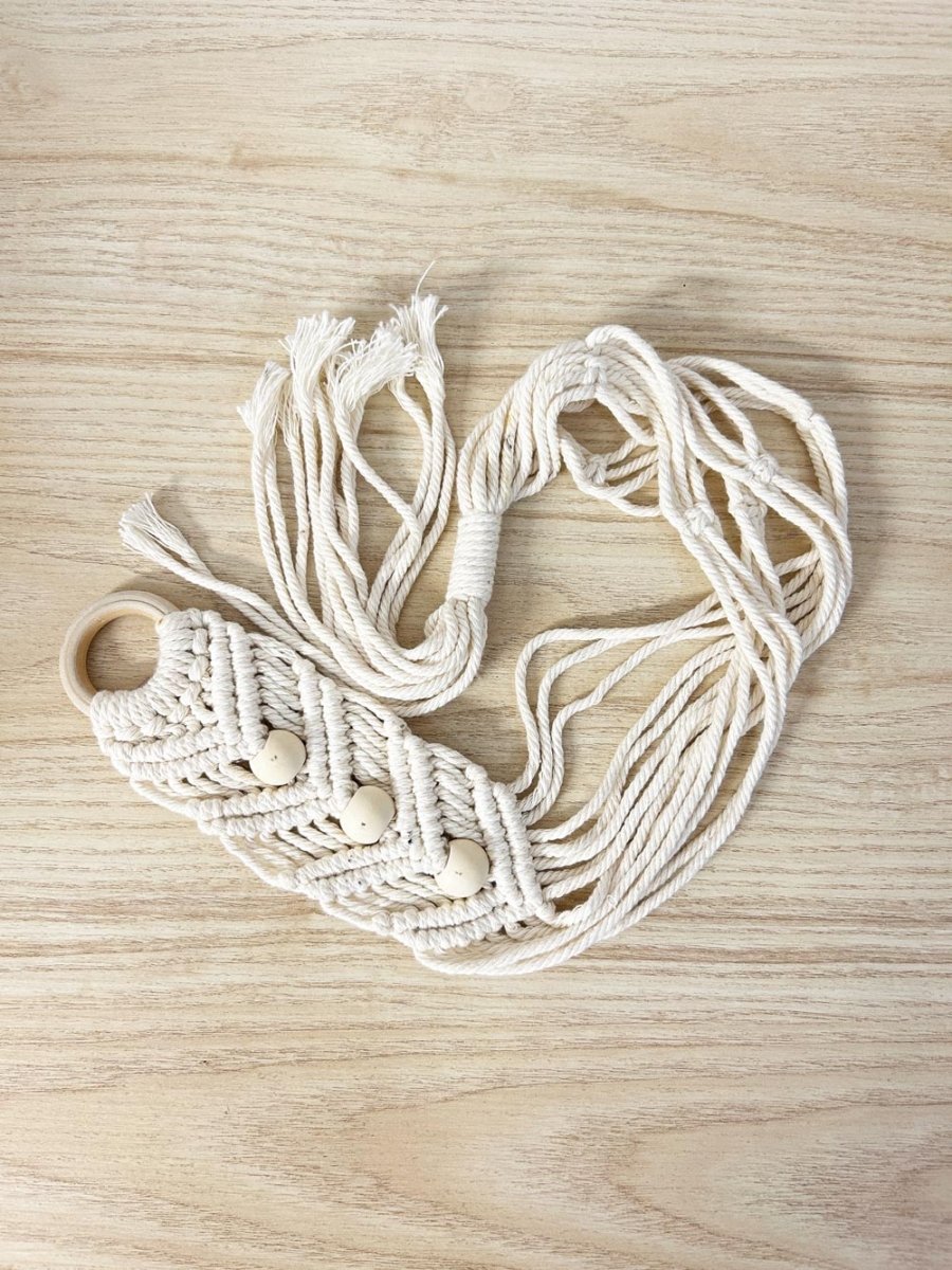 boho macrame plant holder - good market thrift store