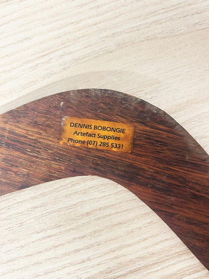 vintage dennis bobongie hand painted boomerang - good market thrift store