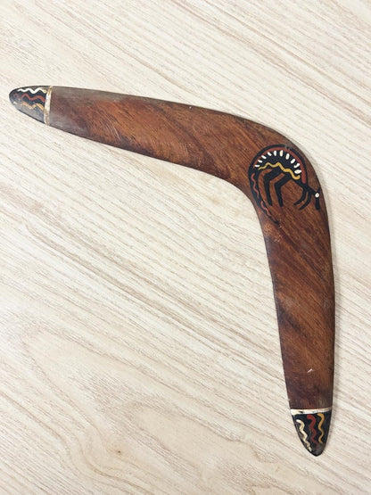 vintage dennis bobongie hand painted boomerang - good market thrift store