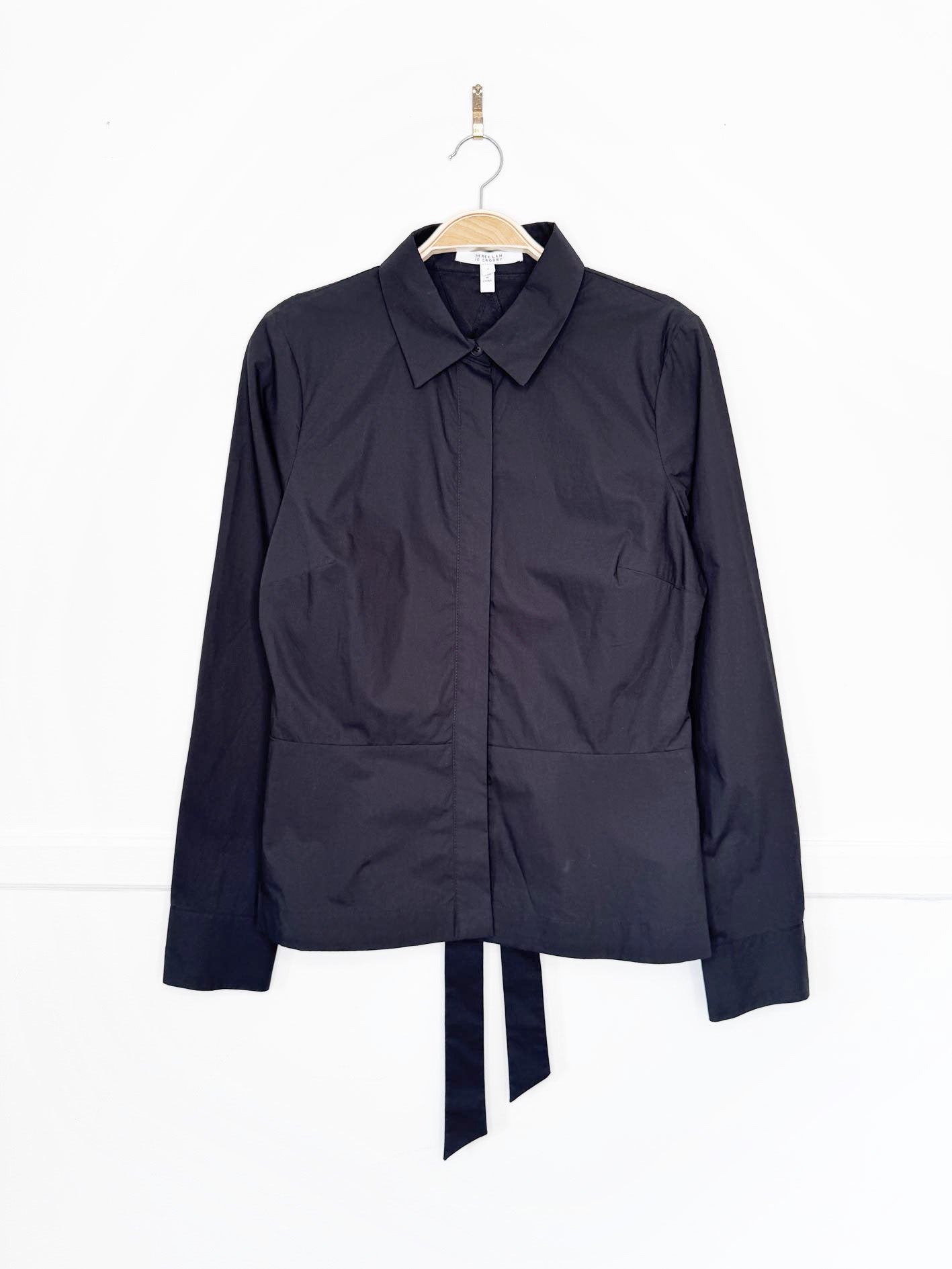 derek lam 10 crosby corset back full button shirt