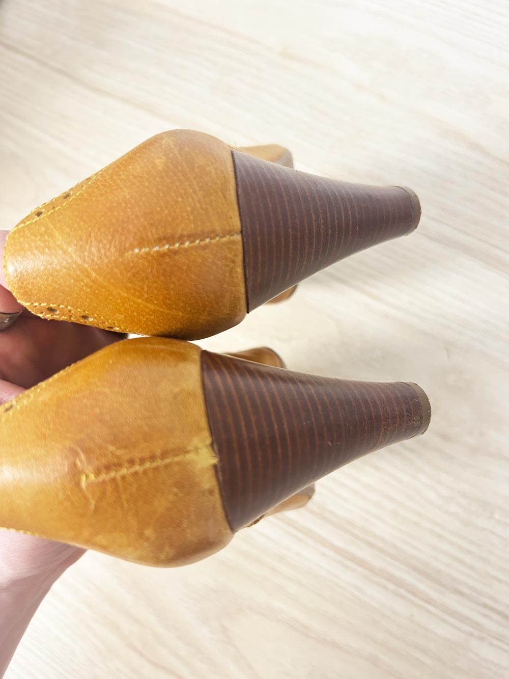 office london retro heeled leather loafers - good market thrift store