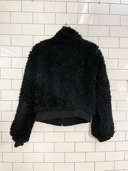 love tree cozy sherpa short coat - good market thrift store