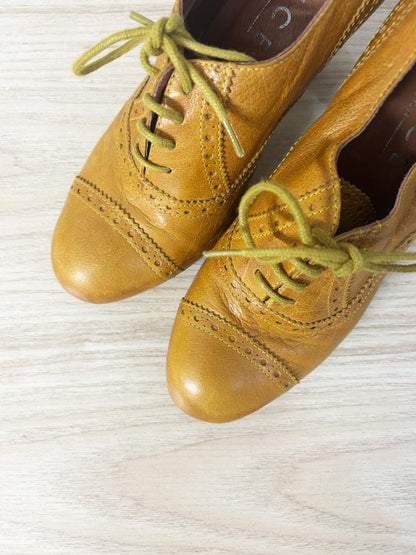 office london retro heeled leather loafers - good market thrift store