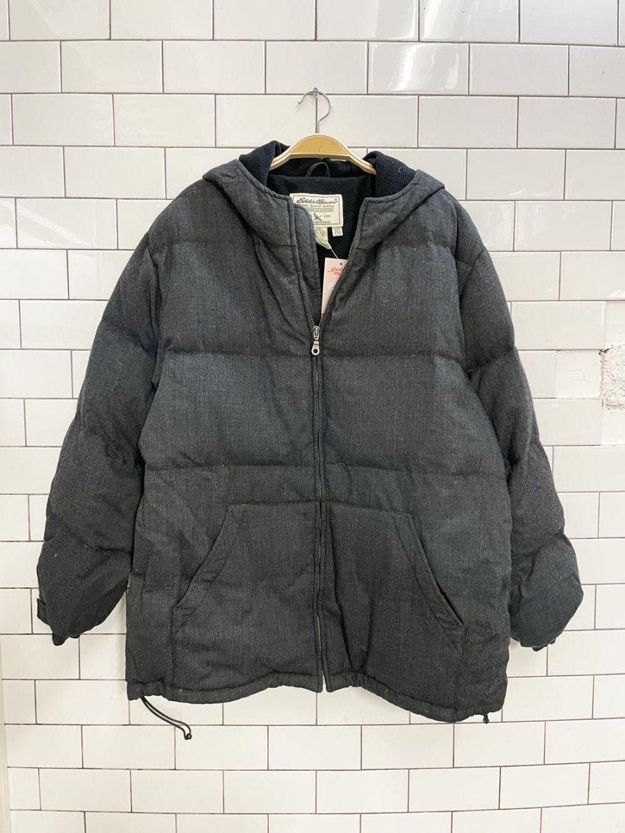 eddie bauer wool goose down puffer coat - good market thrift store