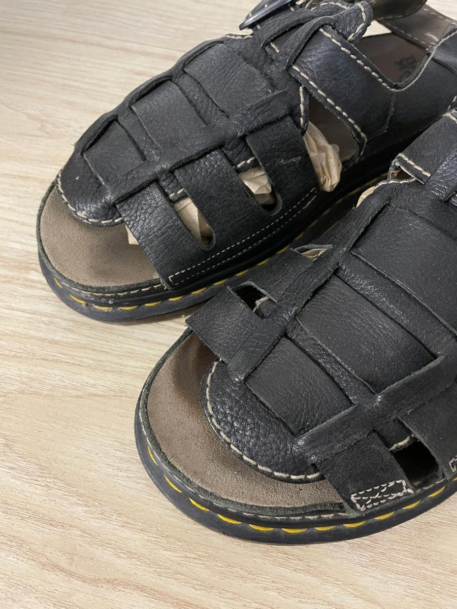 vintage doc martens leather fisherman sandal - good market thrift store